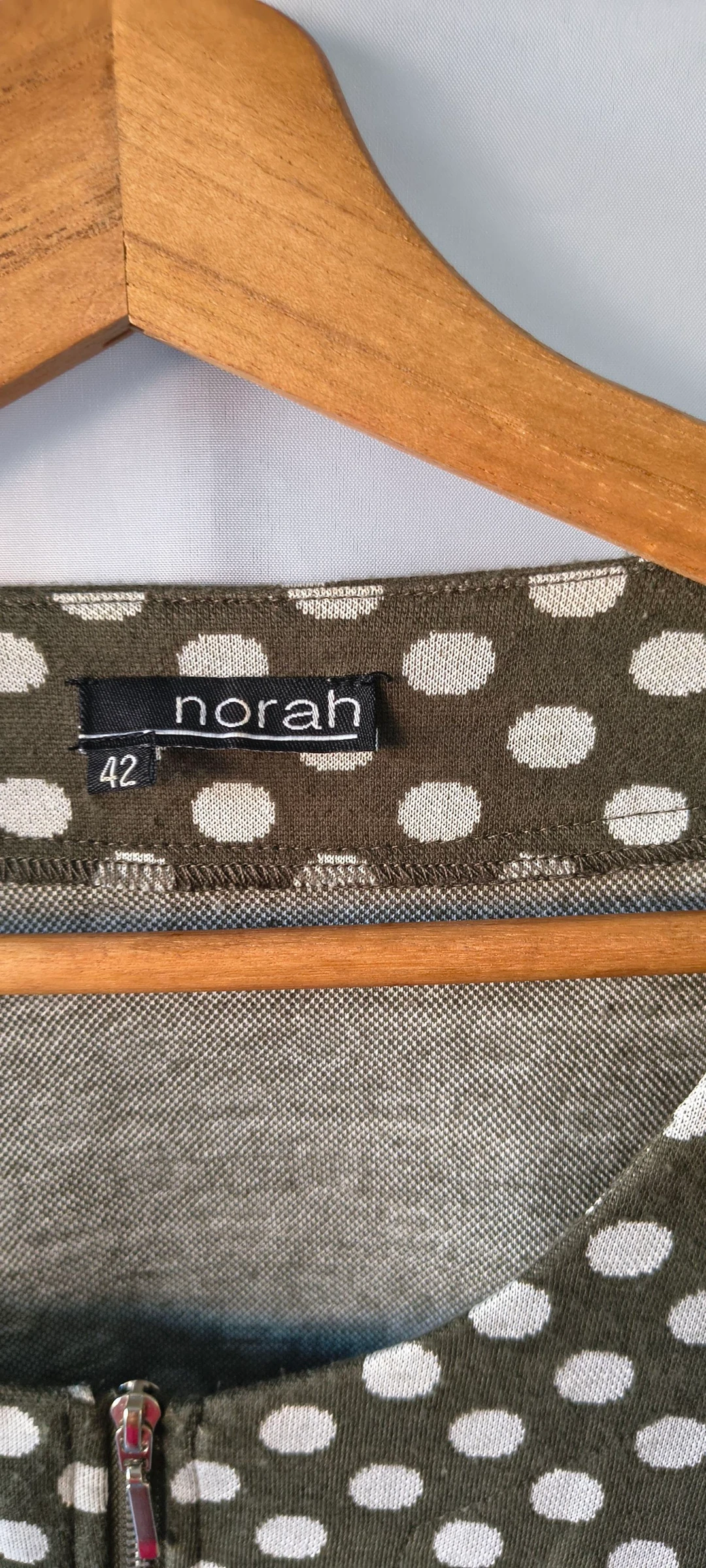 Norah 2-piece set size 42 – Polka dot dress + vest – Stretch – Timeless & elegant #308 – photo 3